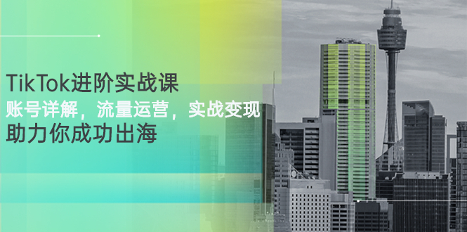 【副业项目3307期】TikTok进阶实战课：账号详解+流量运营+实战变现(tiktok怎么运营)-副业大全