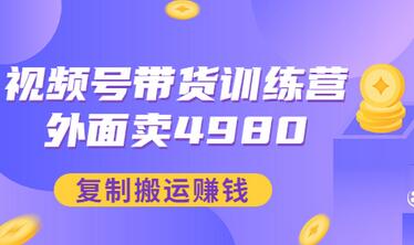 【副业项目3496期】外面卖4980【盗坤：视频号带货训练营】复制搬运赚钱（附电公商园文件）-副业大全