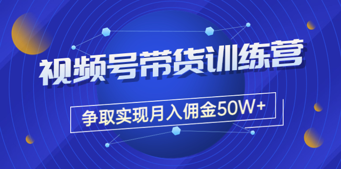 【副业项目3707期】视频号直播带货教程，教你如何实现月入佣金50W+（课程+资料+工具）-副业大全