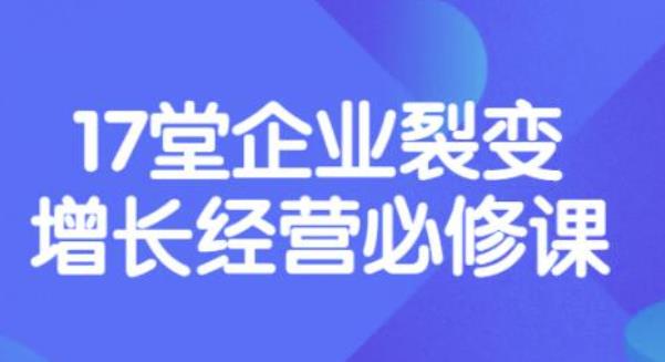 【副业项目3838期】张琦《盈利增长17堂必修课》企业裂变增长的经营智慧，带你了解增长的本质-副业大全