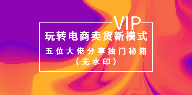 【副业项目4064期】玩转电商卖货新模式，五位大佬分享独门秘籍（无水印）-副业大全