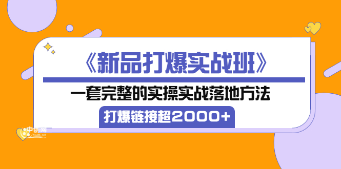 【副业项目4088期】《新品打爆实战班》一套完整的实操实战落地方法，打爆链接超2000+（38节课)-副业大全