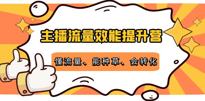 【副业项目4373期】主播流量效能提升营：懂流量、能种草、会转化，清晰明确方法规则-副业大全