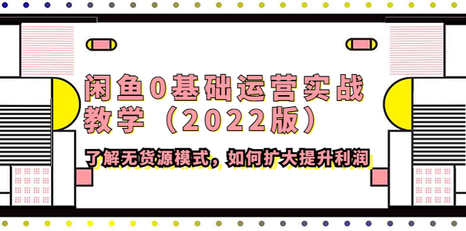 【副业项目4490期】闲鱼0基础运营实战教学（2022版）了解无货源模式，如何扩大提升利润-副业大全