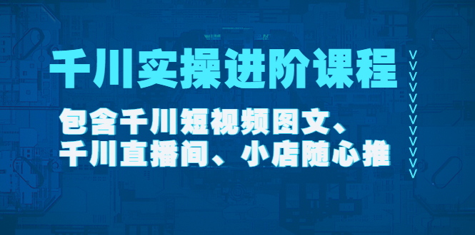 【副业项目4525期】千川实操进阶课程（11月更新）包含千川短视频图文、千川直播间、小店随心推-副业大全