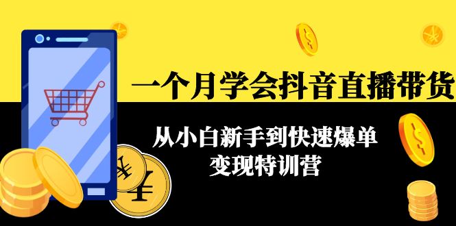 【副业项目4577期】一个月学会抖音直播带货：从小白新手到快速爆单变现特训营(63节课)-副业大全