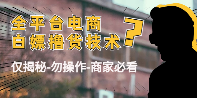 【副业项目4767期】外面收费2980的全平台电商白嫖撸货技术（仅揭秘-勿操作-商家必看）-副业大全