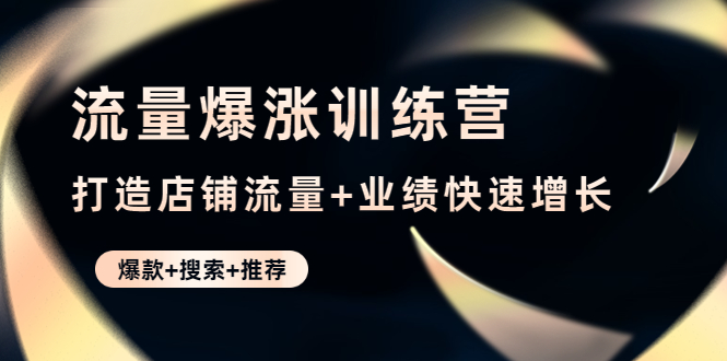 【副业项目4741期】流量爆涨训练营：打造店铺流量+业绩快速增长 (爆款+搜索+推荐)-副业大全