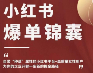 【副业项目4942期】小红书爆单锦囊，自带种草属性+高质量女性用户，为你的企业开辟一条新的掘金路径-副业大全