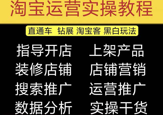 【副业项目5247期】2023淘宝开店教程0基础到高级全套视频网店电商运营培训教学课程（2月更新）-副业大全