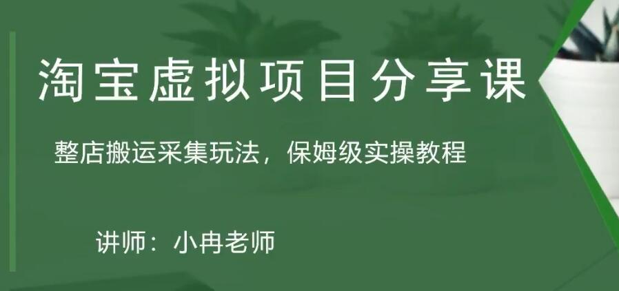 【副业项目5253期】淘宝虚拟整店搬运采集玩法分享课：整店搬运采集玩法，保姆级实操教程-副业大全