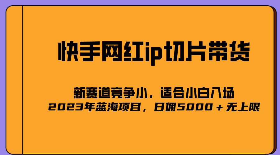 【副业项目5464期】2023爆火的快手网红IP切片，号称日佣5000＋的蓝海项目，二驴的独家授权-副业大全