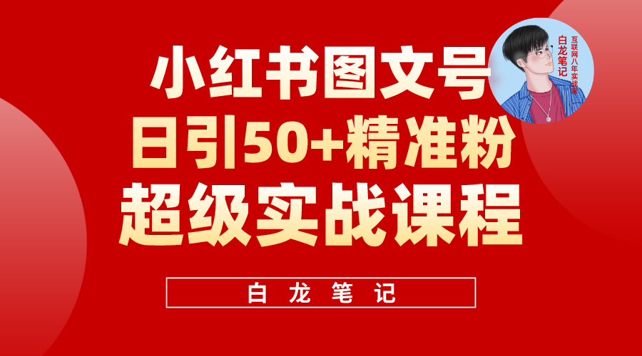 【副业项目5769期】小红书图文号日引50+精准流量，超级实战的小红书引流课，非常适合新手-副业大全