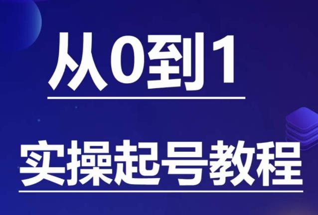 【副业项目6151期】石野·小白起号实操教程，​掌握各种起号的玩法技术，了解流量的核心-副业大全