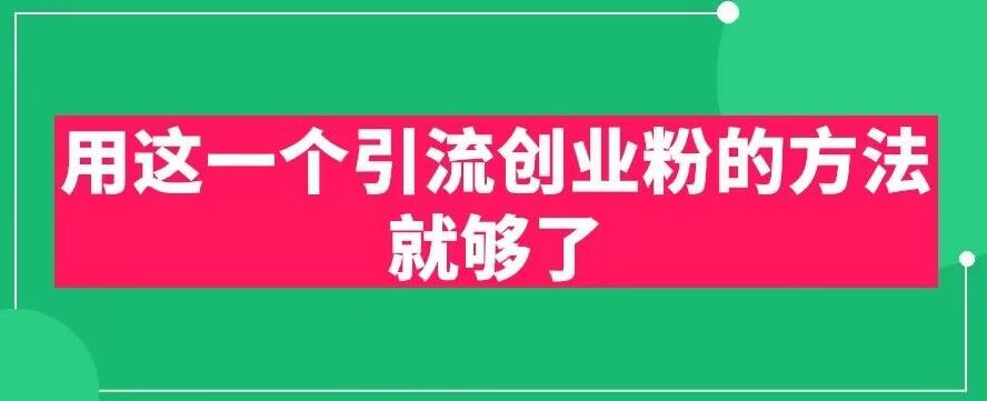 【副业项目6342期】用这一个引流创业粉的方法就够了，PPT短视频引流创业粉【揭秘】-副业大全