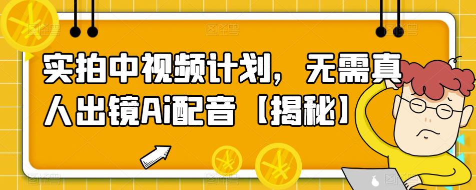 【副业项目6165期】实拍中视频计划，无需真人出镜Ai配音【揭秘】-副业大全