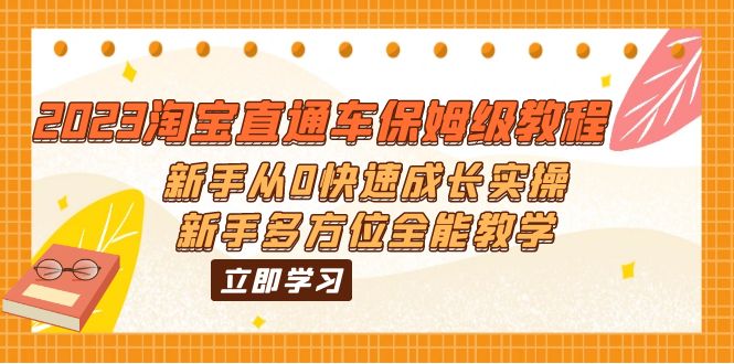 【副业项目6346期】2023淘宝直通车保姆级教程：新手从0快速成长实操，新手多方位全能教学-副业大全