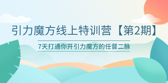 【副业项目6021期】引力魔方线上特训营【第二期】五月新课，7天打通你开引力魔方的任督二脉-副业大全