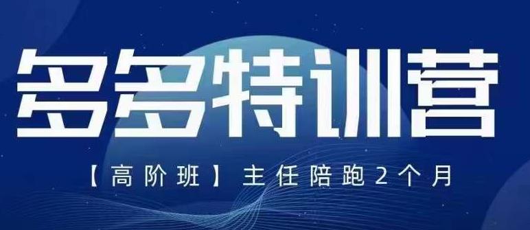 【副业项目6086期】纪主任·5月最新多多特训营高阶班，玩法落地实操，多多全掌握-副业大全