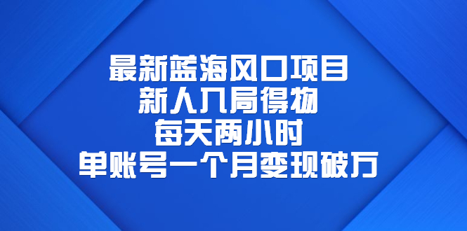 【副业项目6649期】最新蓝海风口项目，新人入局得物，每天两小时，单账号一个月变现破万-副业大全