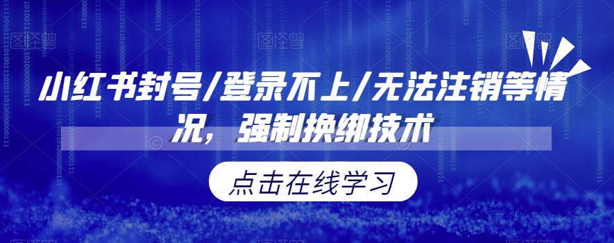 【副业项目6903期】小红书封号/登录不上/无法注销等情况，强制换绑技术【揭秘】-副业大全