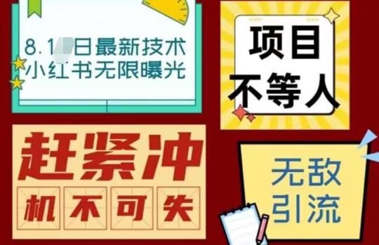 【副业项目7166期】最新小红书最新引流技术无限曝光，亲测单账号日引精准粉100+无压力（脚本＋教程）-副业大全