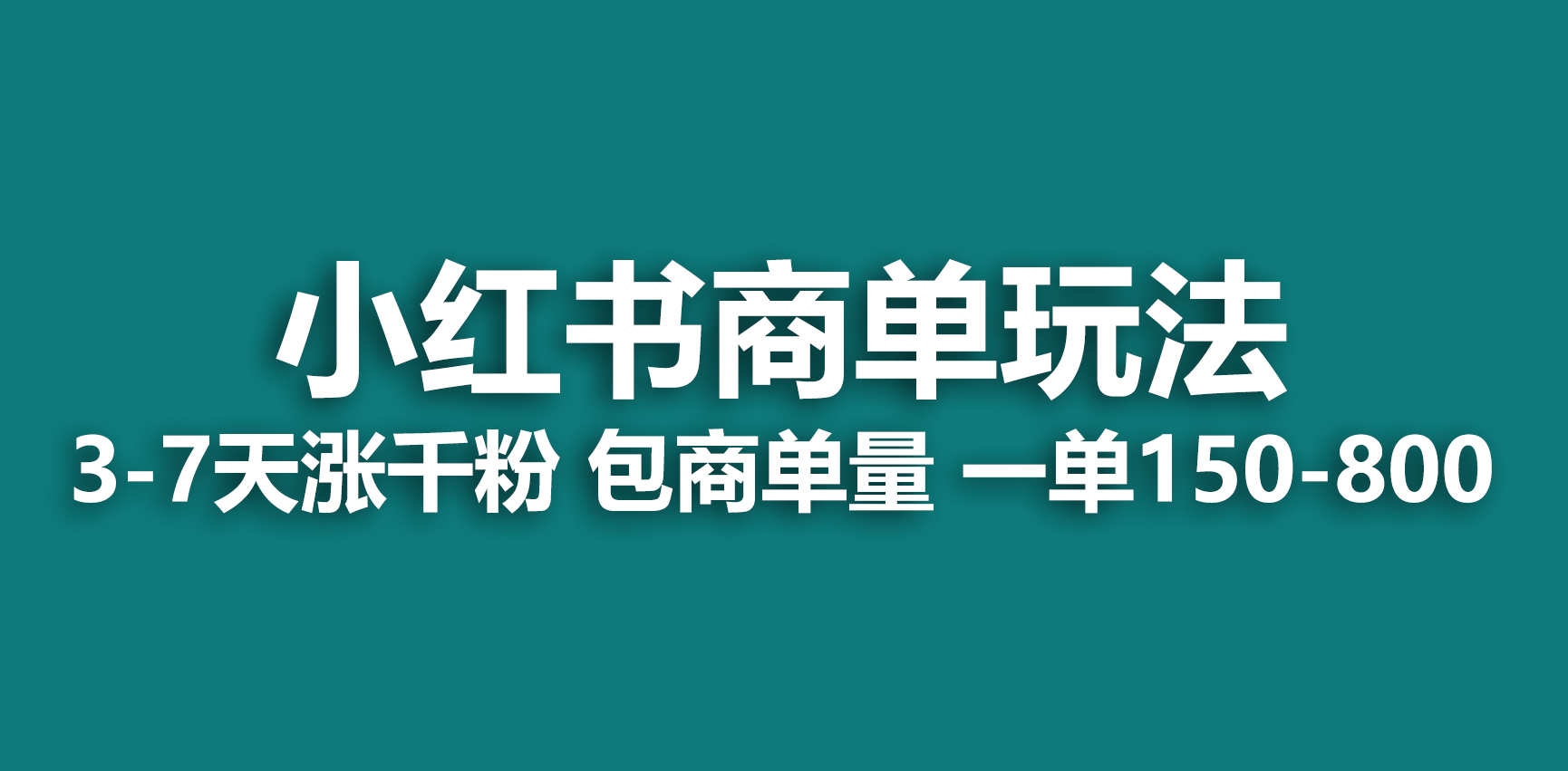 【副业项目6987期】小红书商单玩法，一周破千粉，商单接到手软，一单150-800-副业大全