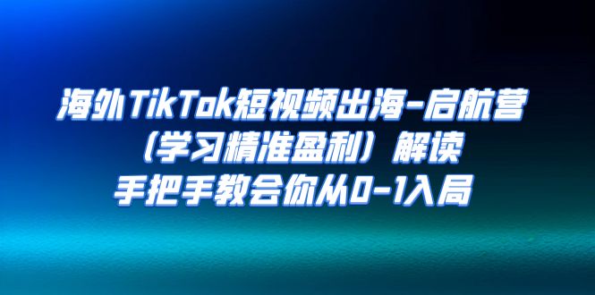 【副业项目7331期】海外TikTok短视频出海-启航营（学习精准盈利）解读，手把手教会你从0-1入局-副业大全