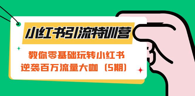 【副业项目7351期】小红书引流特训营-第5期：教你零基础玩转小红书，逆袭百万流量大咖-副业大全
