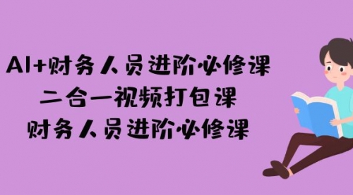 【副业项目7243期】AI + 财务人员进阶必修课二合一视频打包课，财务人员进阶必修课-副业大全