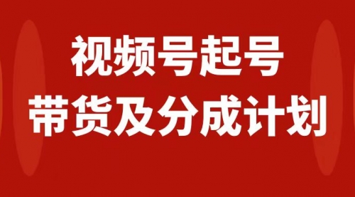 【副业项目8193期】视频号快速起号，分成计划及带货，0-1起盘、运营、变现玩法，日入1000+-副业大全