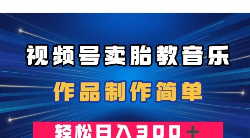 【副业项目8197期】视频号卖胎教音乐，作品制作简单，一单49，轻松日入300＋-副业大全