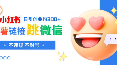 【副业项目8250期】小红薯跳转微信链接制作和引流思路，不违规不封号-副业大全