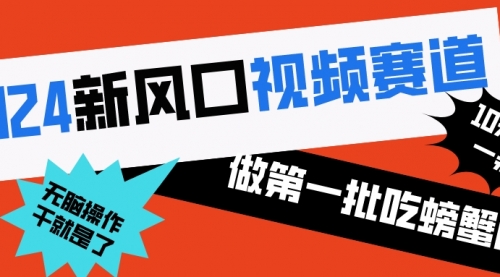 【副业8652期】2024新风口视频赛道 做第一批吃螃蟹的人 10分钟一条原创视频-副业大全