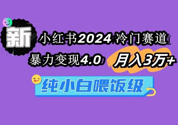 小红书2024冷门赛道 月入3万+ 暴力变现4.0 纯小白喂饭级-副业大全
