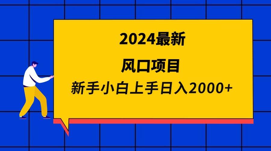 2024最新风口项目 新手小白日入2000+-副业大全