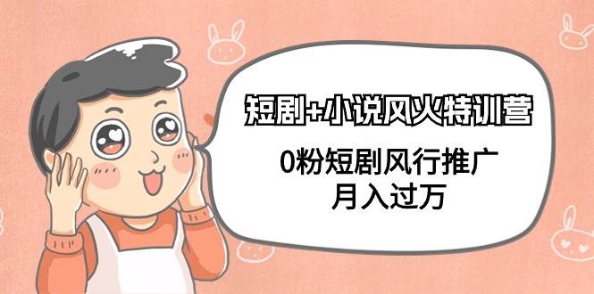 短剧+小说风火特训营，0粉短剧风行推广，月入过万（102节课）-副业大全