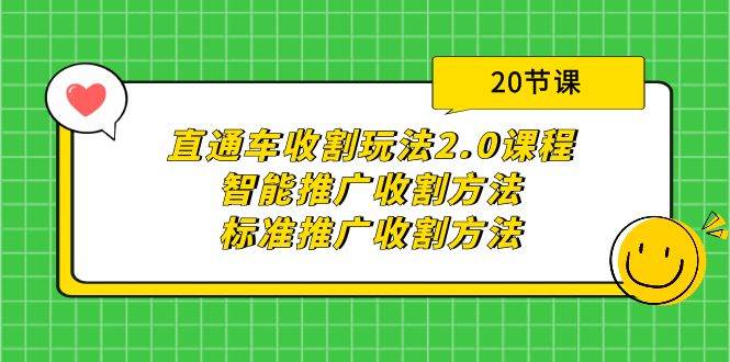 直通车收割玩法2.0课程：智能推广收割方法+标准推广收割方法（20节课）-副业大全