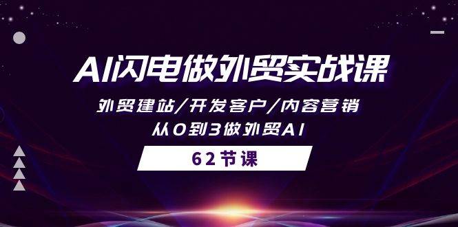 AI闪电做外贸实战课，外贸建站/开发客户/内容营销/从0到3做外贸AI-62节-副业大全