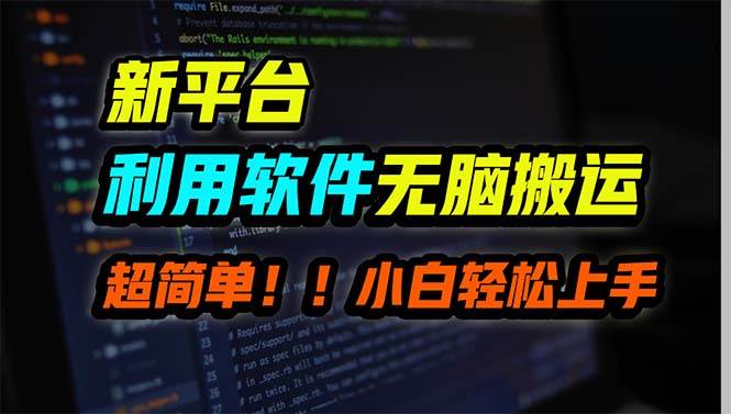新平台用软件无脑搬运，月赚10000+，小白也能轻松上手-副业大全