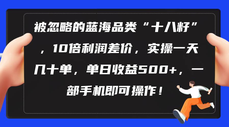 被忽略的蓝海品类“十八籽”，10倍利润差价，实操一天几十单 单日收益500+-副业大全