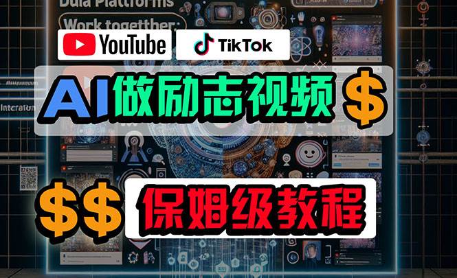 利用AI制作励志视频，在YouTube和TikTok赚钱，小白可做（附工具）-副业大全