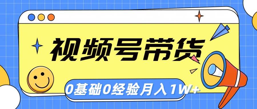 视频号轻创业带货，零基础，零经验，月入1w+-副业大全
