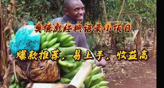 奥德彪经典语录小项目，爆款推荐，易上手，收益高-副业大全