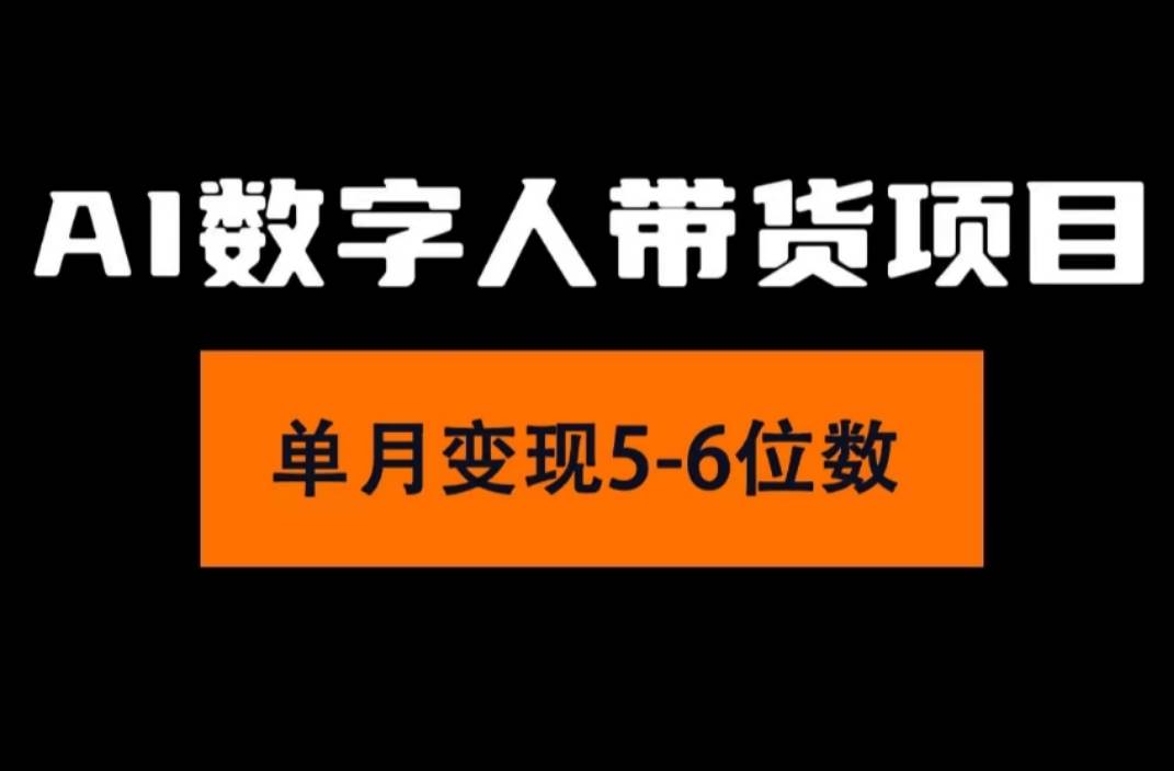 2024年Ai数字人带货，小白就可以轻松上手，真正实现月入过万的项目-副业大全