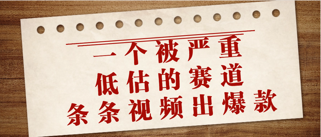 一个被严重低估的赛道，条条视频出爆款，一个月变现3万+-副业大全
