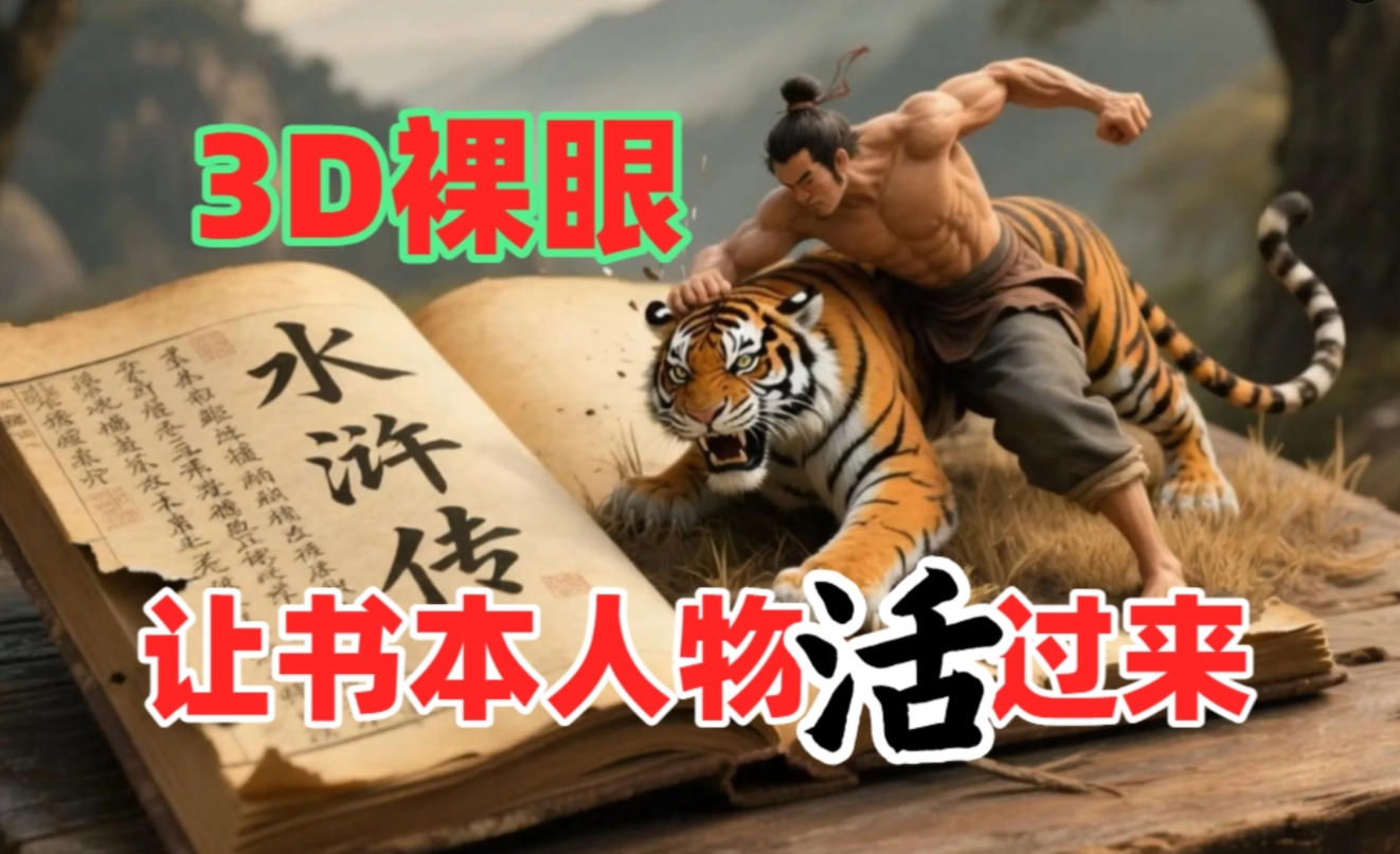 书本人物裸眼3D视频，一条视频收益过千，保姆级教程-副业大全