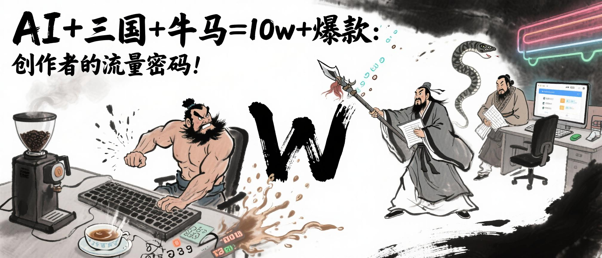 AI+三国+牛马=10w+爆款：创作者的流量密码！-副业大全