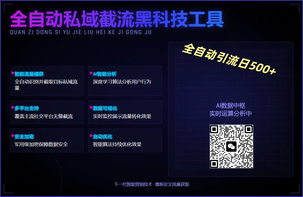 全自动私域截流黑科技工具——全自动引流日500+-副业大全